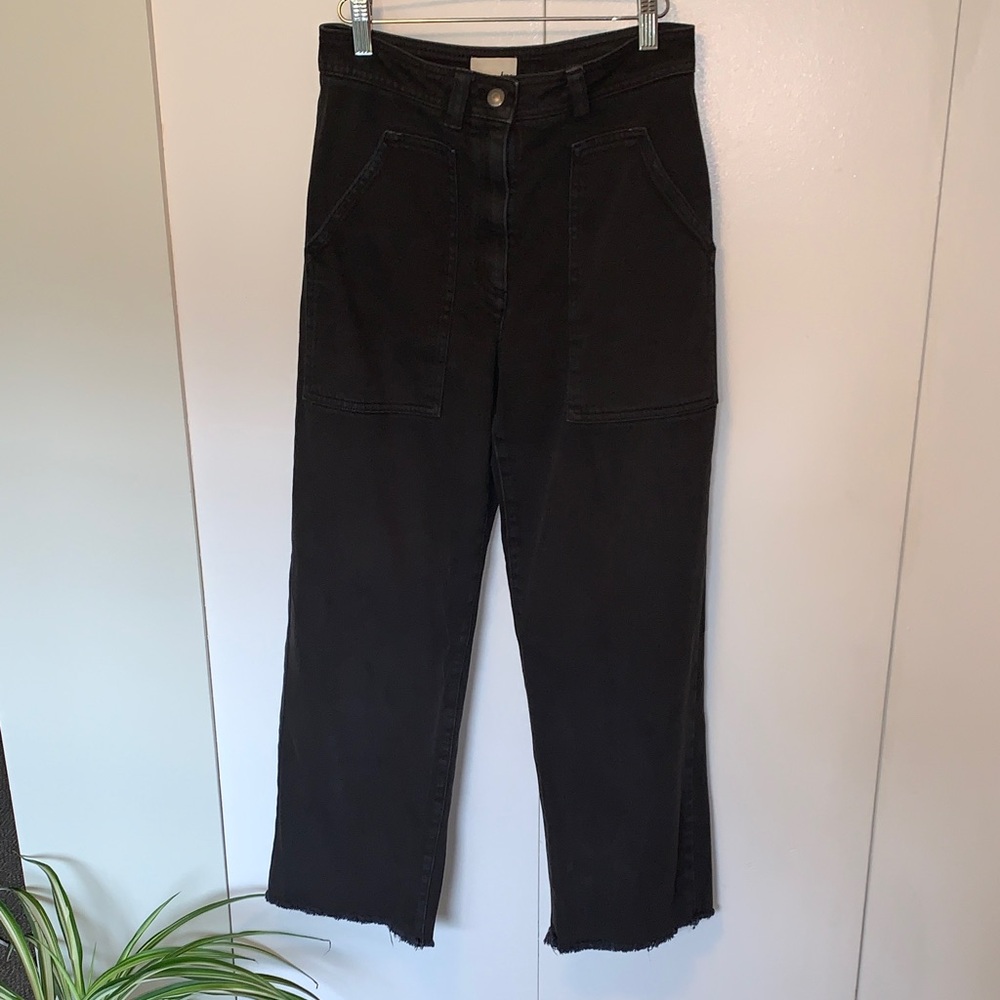 Wilfred Free Modern Utility Pant - Black, Cropped, Frayed (Used Condition)